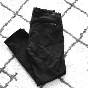 7 for all Mankind cropped black jeans.